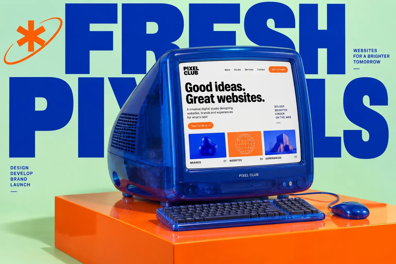 Web design work: a site shown on desktop and mobile