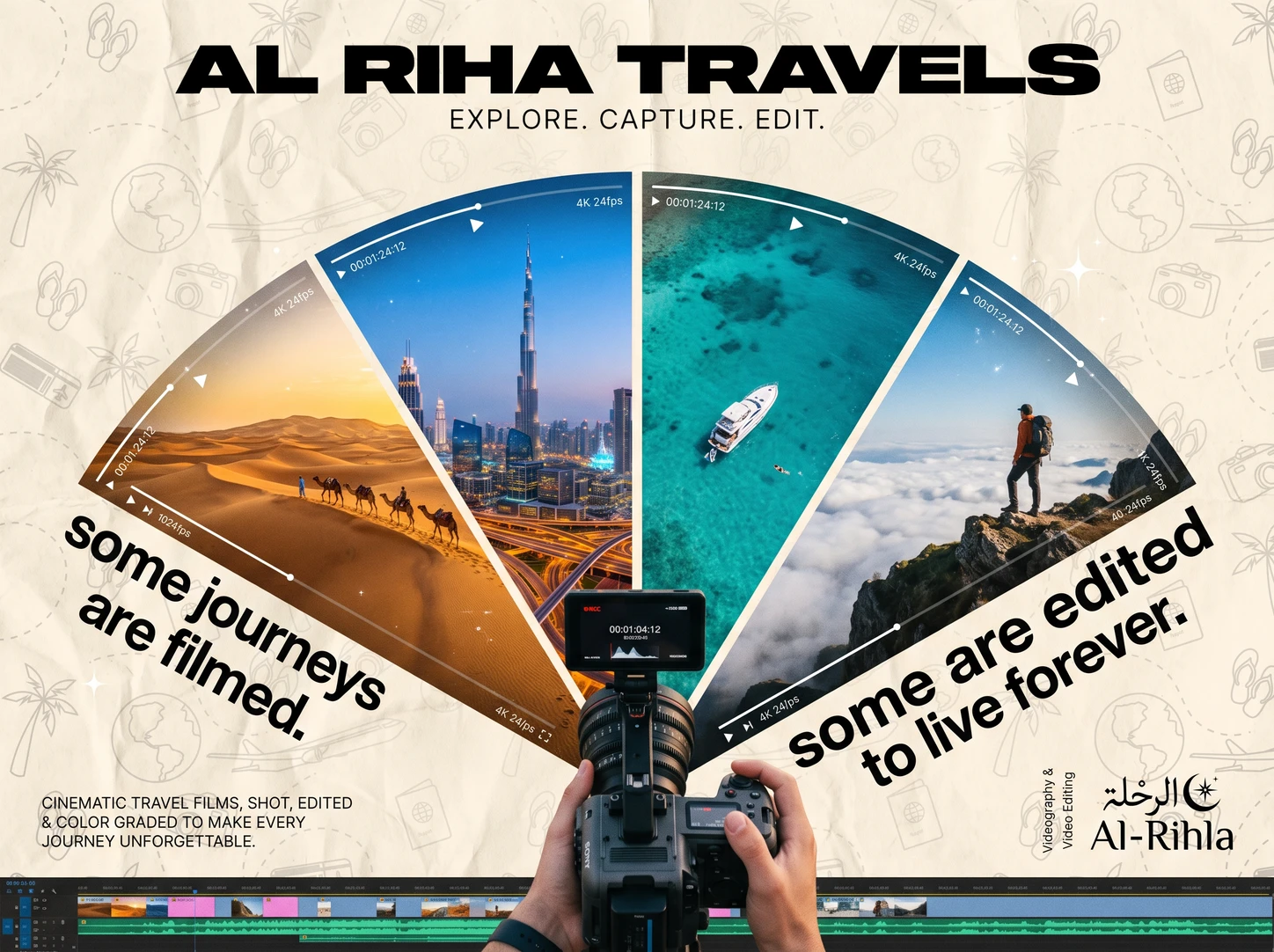 Al-Rihla travel videography promo poster