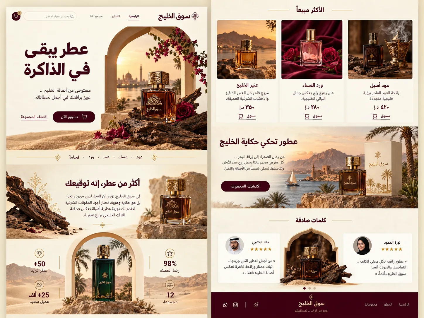 Souq Al-Khaleej perfume store website design