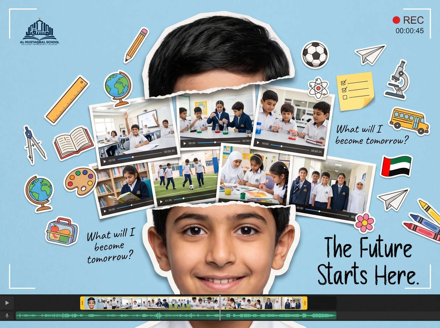 Al Mustaqbal School promo video poster